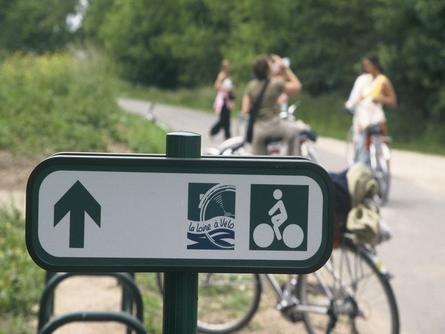 Signpost on Loire bicycling Route