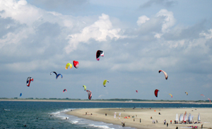 Zeeland beach with kites